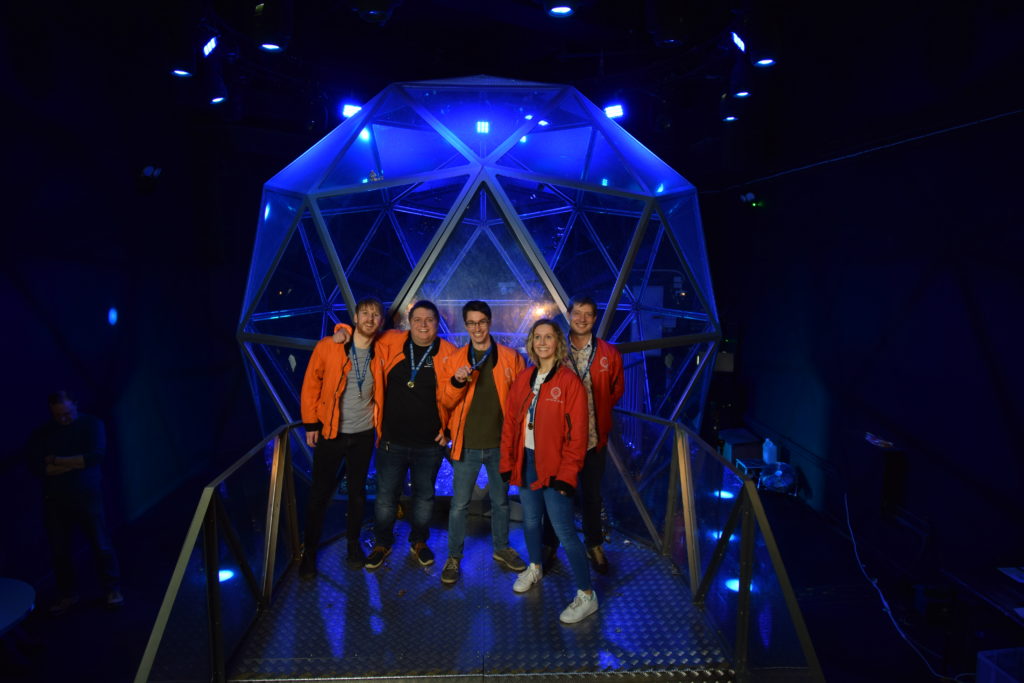 My team having just won the dome at the Crystal Maze!